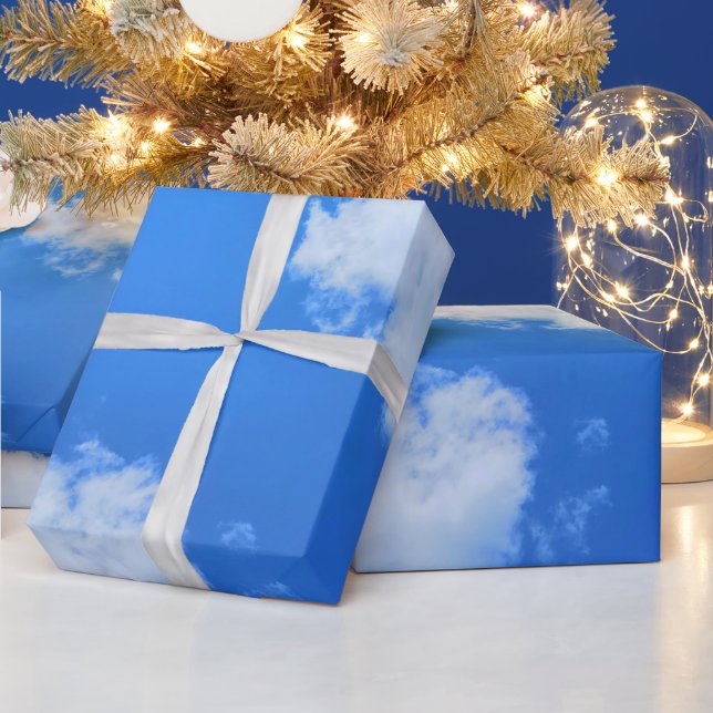 Papper för omslagning av blå himmel presentpapper (Helgdagar)