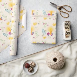 Papper för omslagning av blommigt Magic Candle Ta Presentpapper