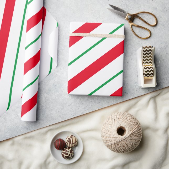 Papper för omslagning av candy cane Helgdag Presentpapper (Hantverk)