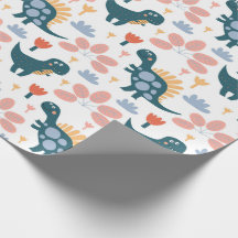 Papper för omslagning av Cute Dinosaur Barns födel