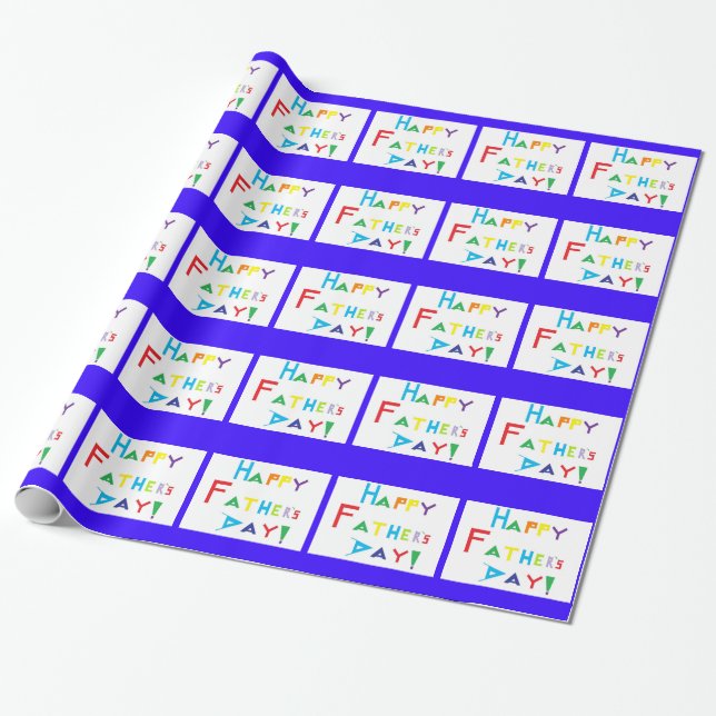 Papper för omslagning av fars dag presentpapper (Utrullad)