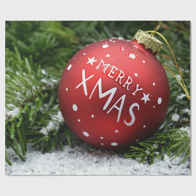 Papper för omslagning av god jul presentpapper (Platt)