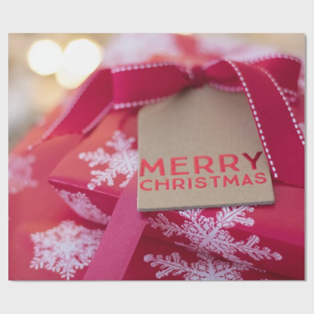 Papper för omslagning av god jul presentpapper (Platt)