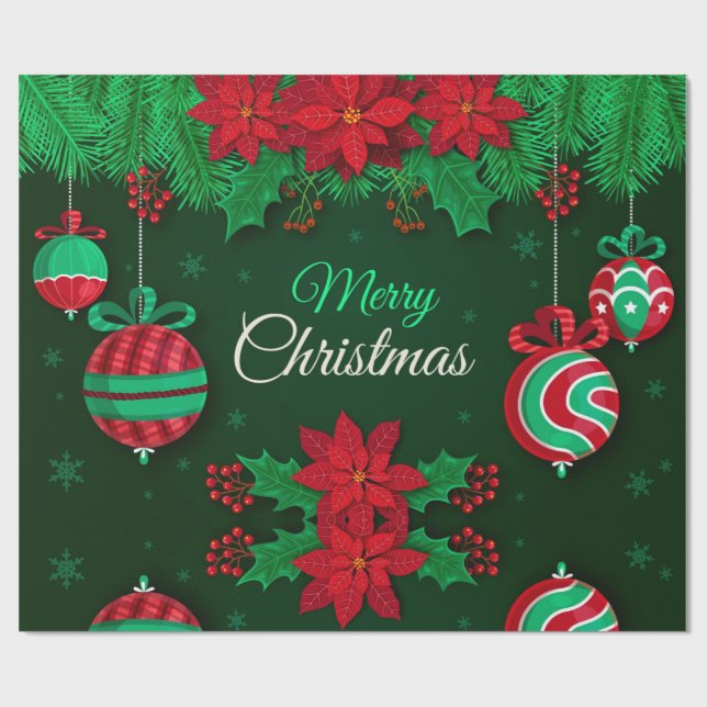 Papper för omslagning av god jul presentpapper (Platt)