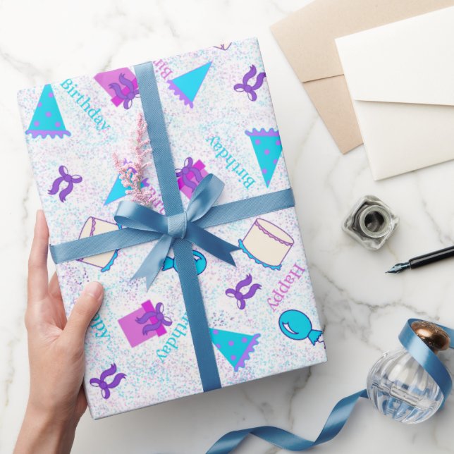 Papper för omslagning av grattis på födelsedagen presentpapper (Gifting)