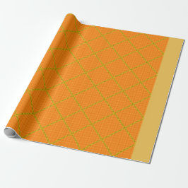 Papper för omslagning av guld och Orange Presentpapper