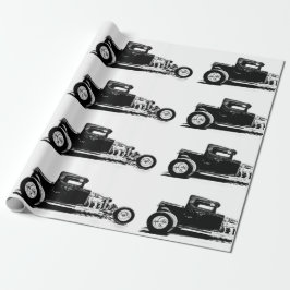 papper för omslagning av hot rod presentpapper