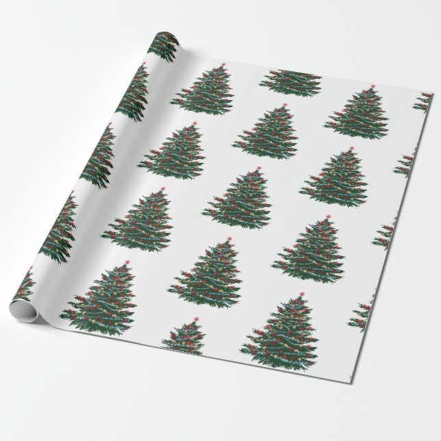 Papper för omslagning av julgran presentpapper (Utrullad)