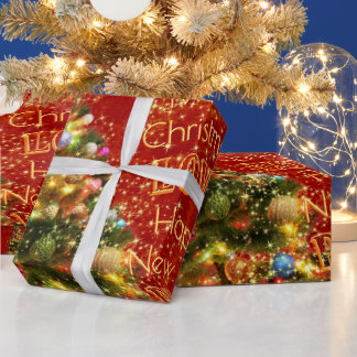 Papper för omslagning av Julgran Presentpapper