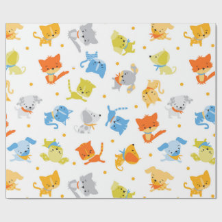 Papper för omslagning av katt och Hundar Presentpapper