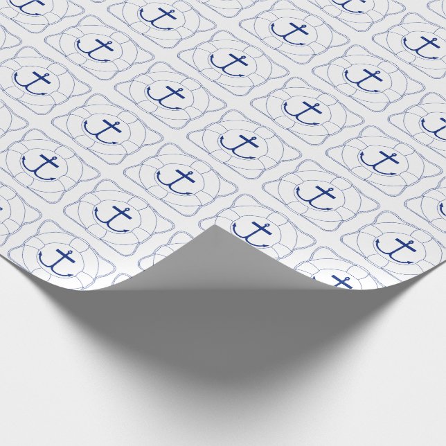 Papper för omslagning av Life Saver (Mörk Print) Presentpapper (Hörn)