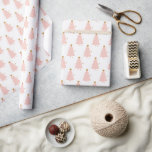 Papper för omslagning av litet Rosa Julgranar Presentpapper<br><div class="desc">Papper för omslagning av rosa Julgran</div>