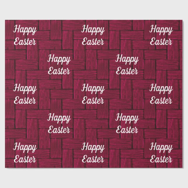 Papper för omslagning av magenta Glad påsk Presentpapper (Platt)
