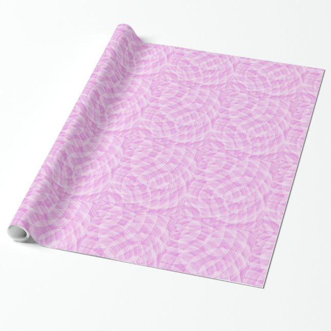 Papper för omslagning av Mönster i ljusa rosa Abst Presentpapper (Utrullad)