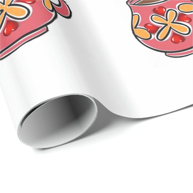 Papper för omslagning av mors dag presentpapper (Rullad Hörn)