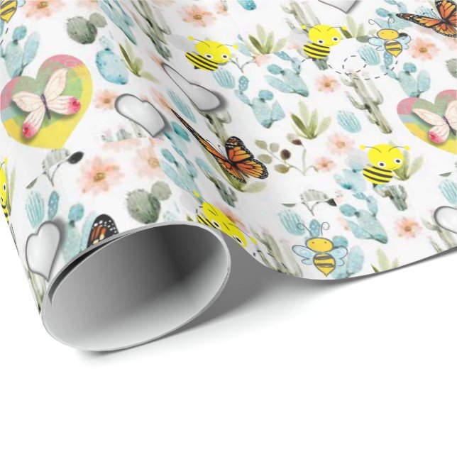Papper för omslagning av mors dag presentpapper (Rullad Hörn)