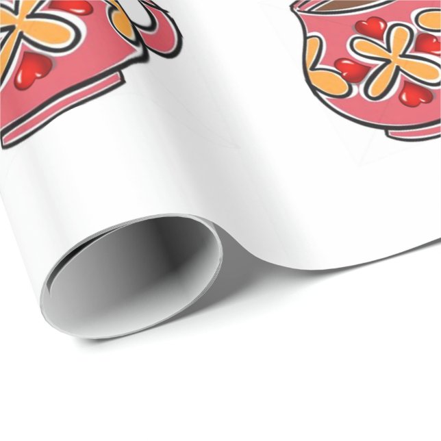 Papper för omslagning av mors dag presentpapper (Rullad Hörn)