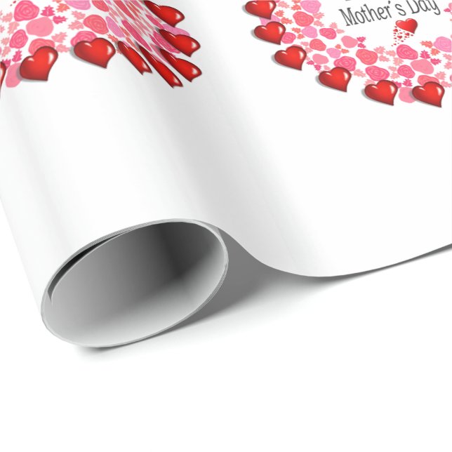 Papper för omslagning av mors dag presentpapper (Rullad Hörn)