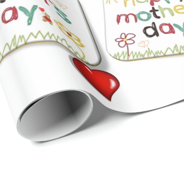 Papper för omslagning av mors dag presentpapper (Rullad Hörn)