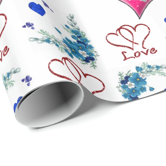 Papper för omslagning av mors dag presentpapper (Rullad Hörn)