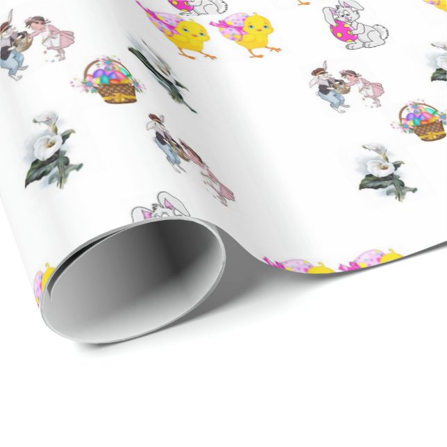 Papper för omslagning av påsk presentpapper (Rullad Hörn)