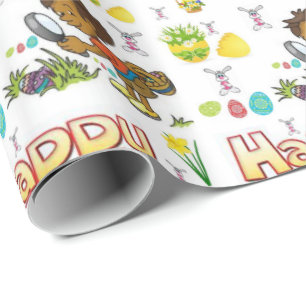 Papper för omslagning av påsk presentpapper