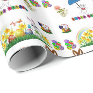 Papper för omslagning av påsk presentpapper