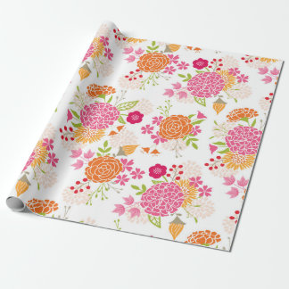 Papper för omslagning av rosa och Orange Presentpapper