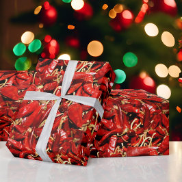 Papper för omslagning av torkade röda chili i sydv presentpapper