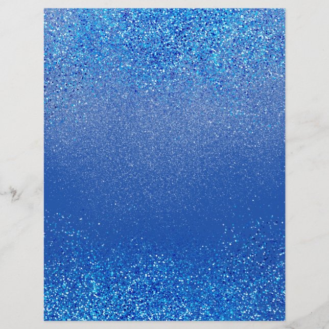 Papper för Opal Blue Shimmer Glitter-dammskrapbok (Framsida)