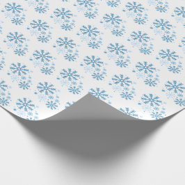 Papper för påfyllning av blåfenad snöflingor, fros presentpapper