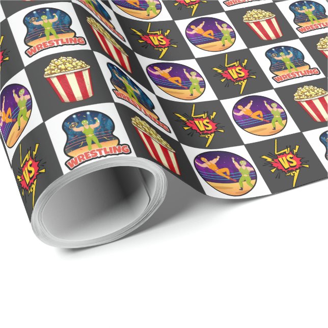 Papper för påfyllning av brottning presentpapper (Rullad Hörn)