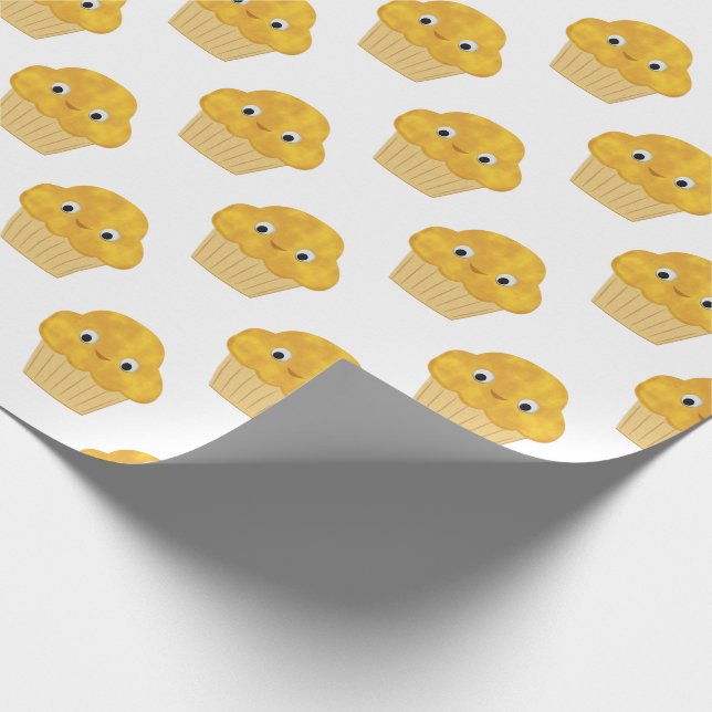Papper för påfyllning av Maj muffin på vit Tecknad Presentpapper (Hörn)