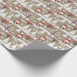 Papper för påfyllning av penguiner och Julgranar Presentpapper