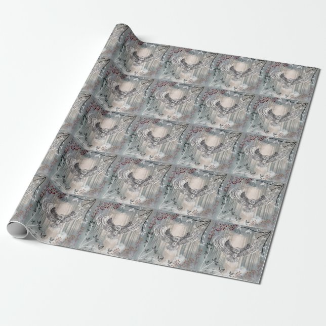Papper för påfyllning av Uggla Presentpapper (Utrullad)