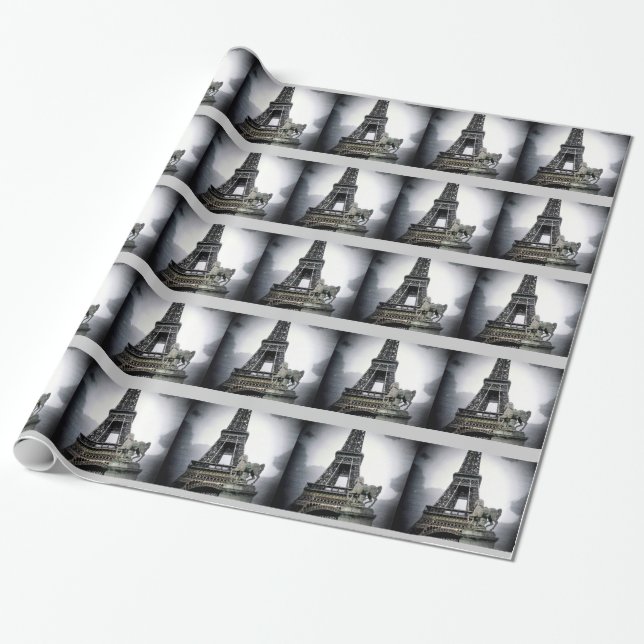 Papper för Paris Eiffell Torn Wrapping Presentpapper (Utrullad)