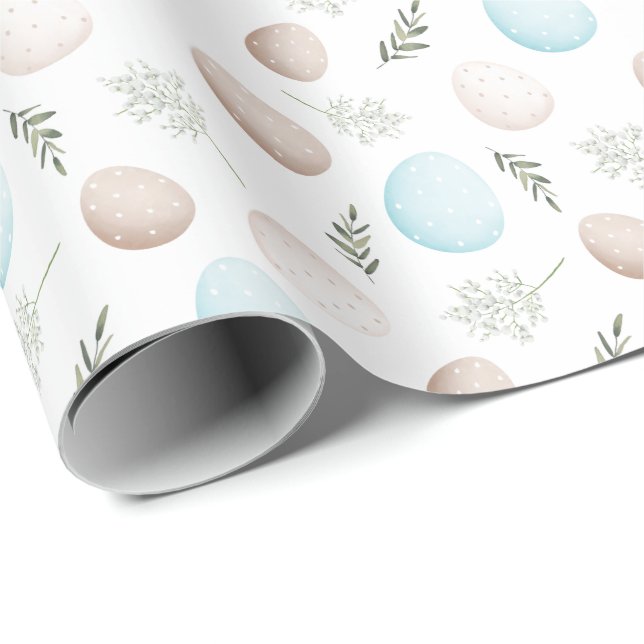 Papper för Påskägg och Grey Wrapping Presentpapper (Rullad Hörn)