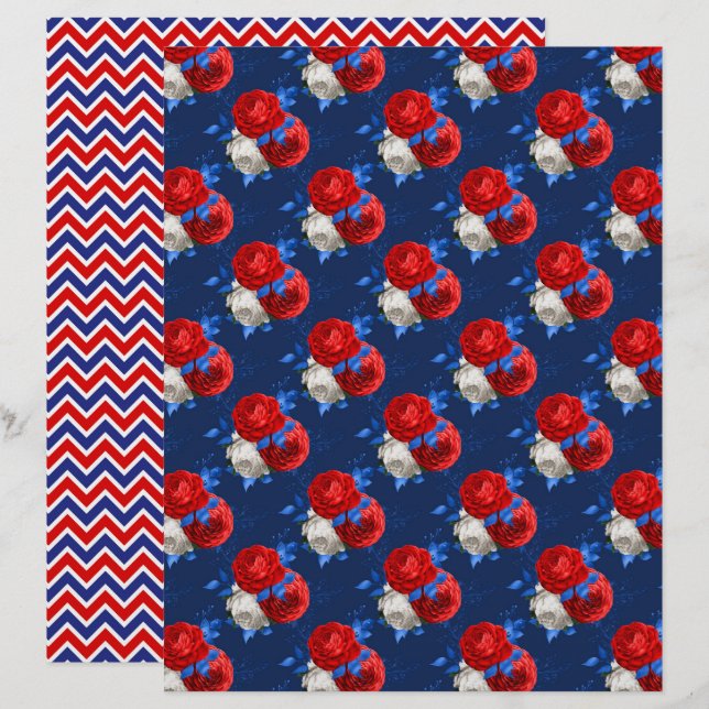 Papper för Patriotic Mönster (Fram/baksida)