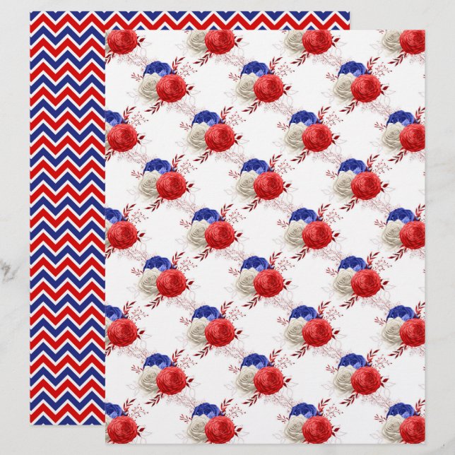 Papper för Patriotic Mönster (Fram/baksida)