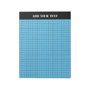 Papper för personlig Blue Large Graph Anteckningsblock