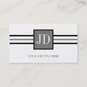 Papper för platina för YourJobTitle Monogram Visitkort
