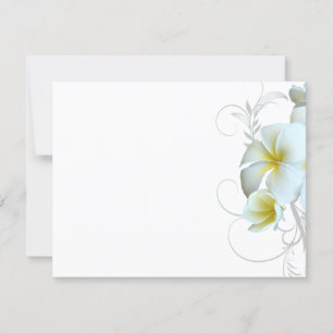 Papper för plumeria-blomning inbjudningar