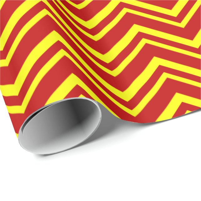 Papper för primär Färg-CHEVRON 01-Gift-omslagning Presentpapper (Rullad Hörn)