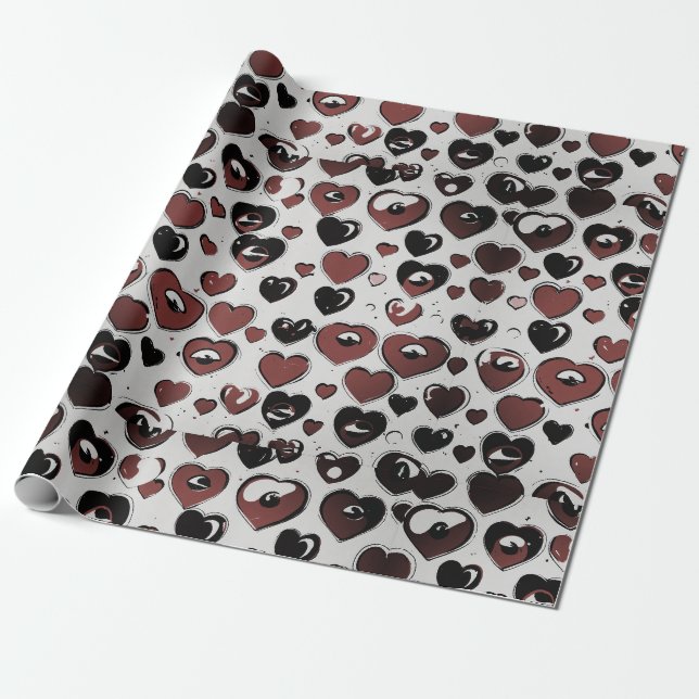 Papper för radbrytning av hjärna. presentpapper (Utrullad)