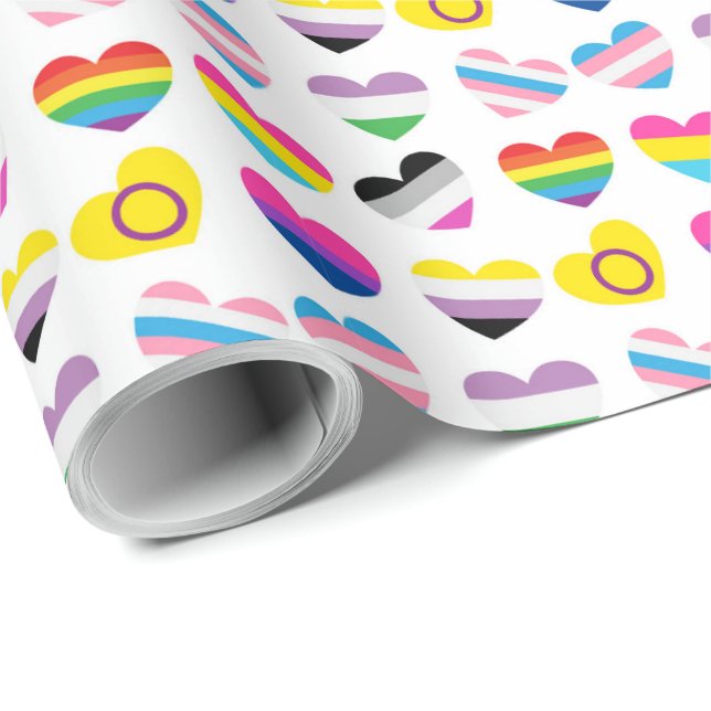 Papper för radbrytning av pride presentpapper (Rullad Hörn)