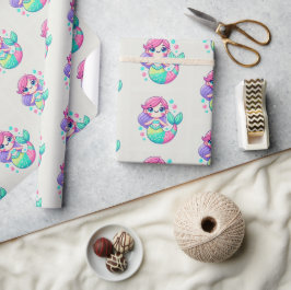 Papper för radbrytning av Sjöjungfru för utspädd T Presentpapper