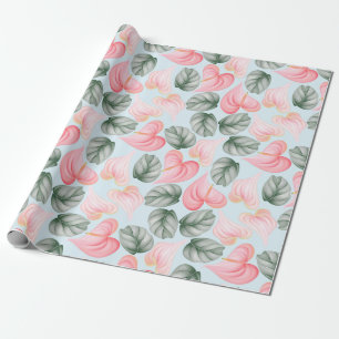 Papper för radbyte av blommönster presentpapper