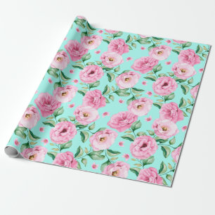 Papper för radbyte av blommönster presentpapper