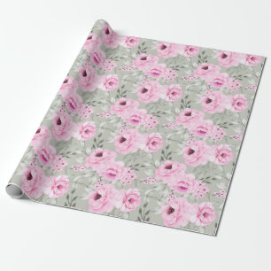 Papper för radbyte av blommönster presentpapper