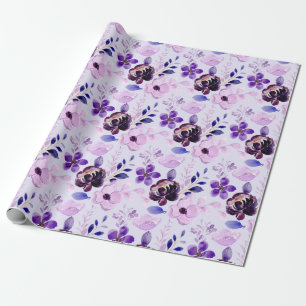 Papper för radbyte av blommönster presentpapper